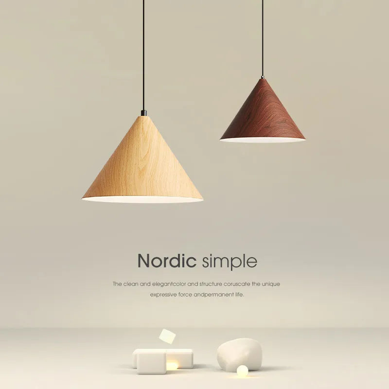 Suspension bois grain simple moderne jap vintage bar