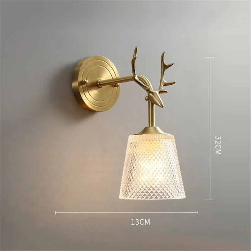 applique murale moderne en verre nordique avec led intégré