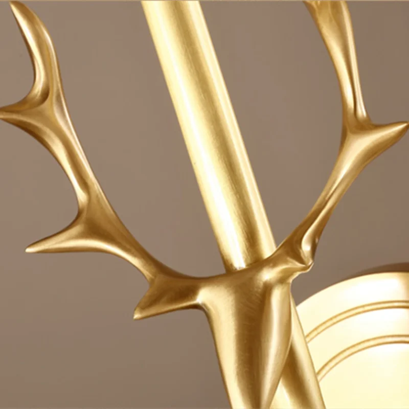 applique murale en laiton tête de cerf décoration nordique américaine