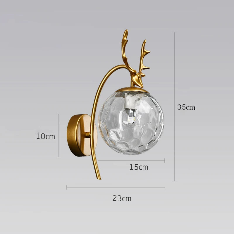 applique murale design moderne en forme de cerf en bois