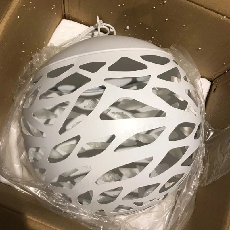 suspension led modernes avec abat-jour creux puzzles