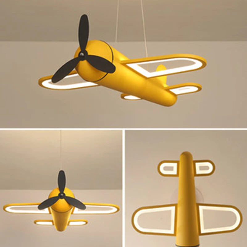 lustre led moderne en forme d'avion pour chambre d'enfant