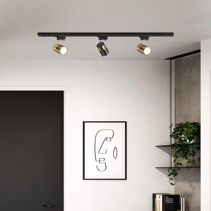 projecteur led sur rail pour éclairage de fond nordique