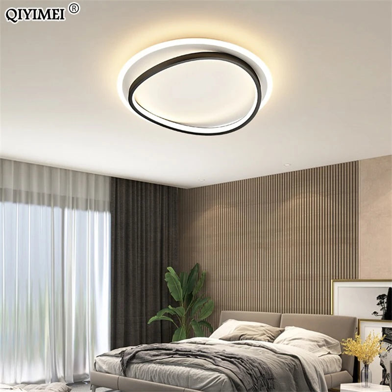 lustre moderne en aluminium acrylique avec télécommande led