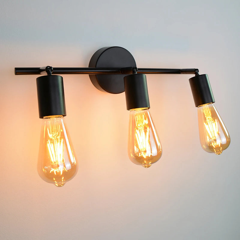 Applique murale LED lampe moderne lampe en bois E27 nordique Style Loft lumières industrielle Vintage fer applique murale pour Bar café Restaurant maison