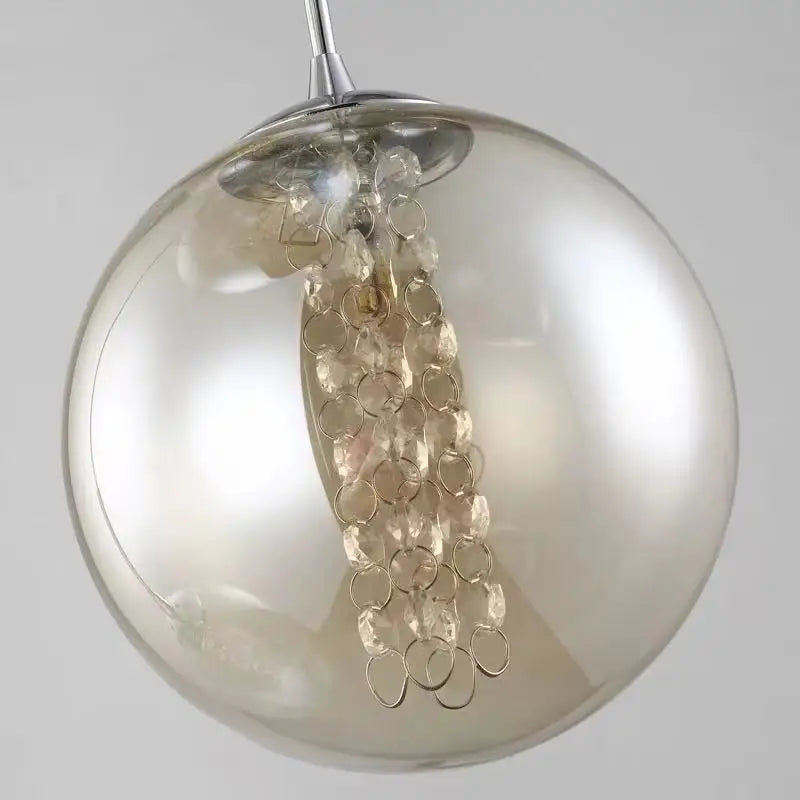 lustre moderne en boule de verre en spirale g4 pour duplex nordique