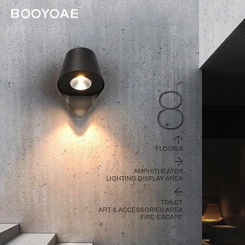 Applique moderne escalier extérieur IP54 entrée maison jardin terrasse avant induction porche aluminium étanche éclairage mural