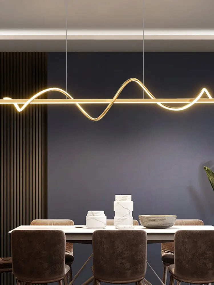 lustre nordique créatif simple irrégulier led pour restaurant