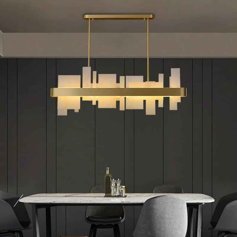 lustre de luxe en cuivre led créatif postmoderne nordique