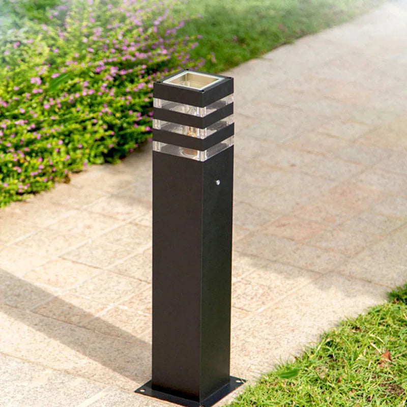 lampe extérieure carrée en aluminium led moderne pour jardin et parc