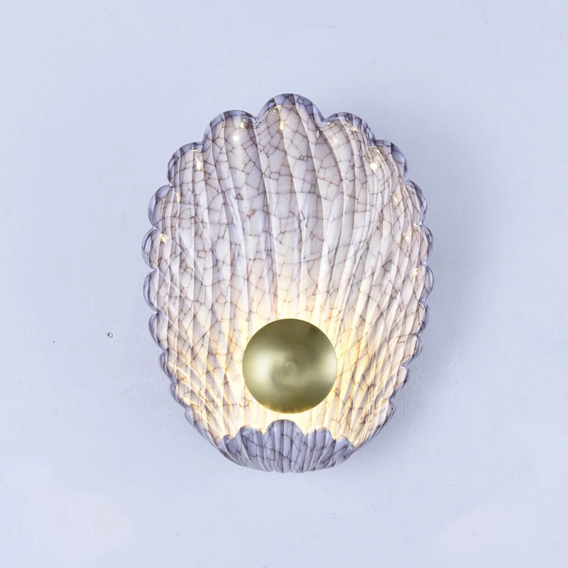 applique murale nordique coquille lumineuse pour intérieur décoratif