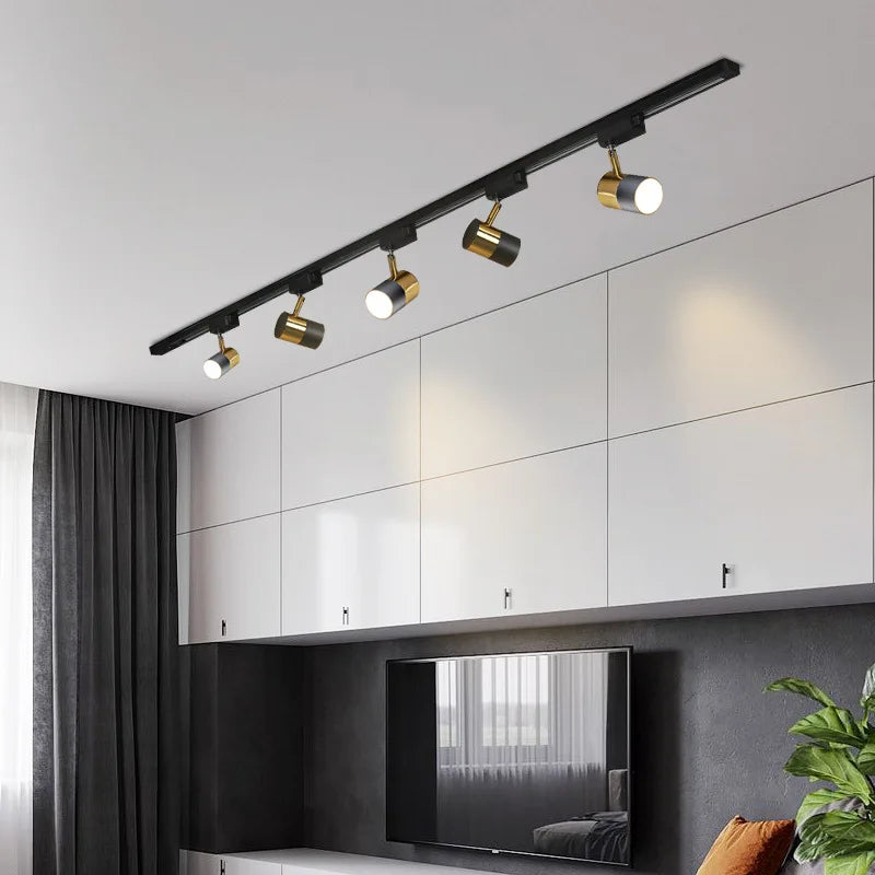 projecteur led sur rail pour éclairage de fond nordique