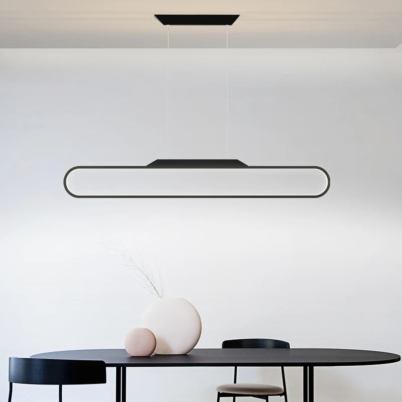 lustre led moderne rectangulaire pour restaurant et bar