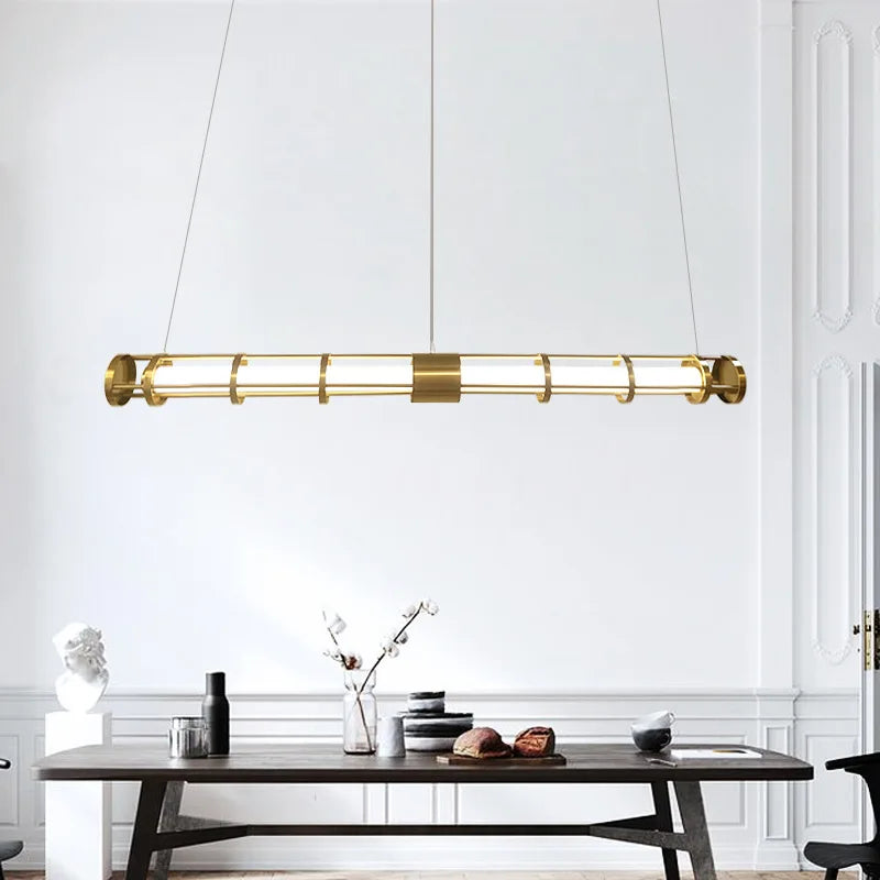 lustre postmoderne en métal créatif design minimaliste américain