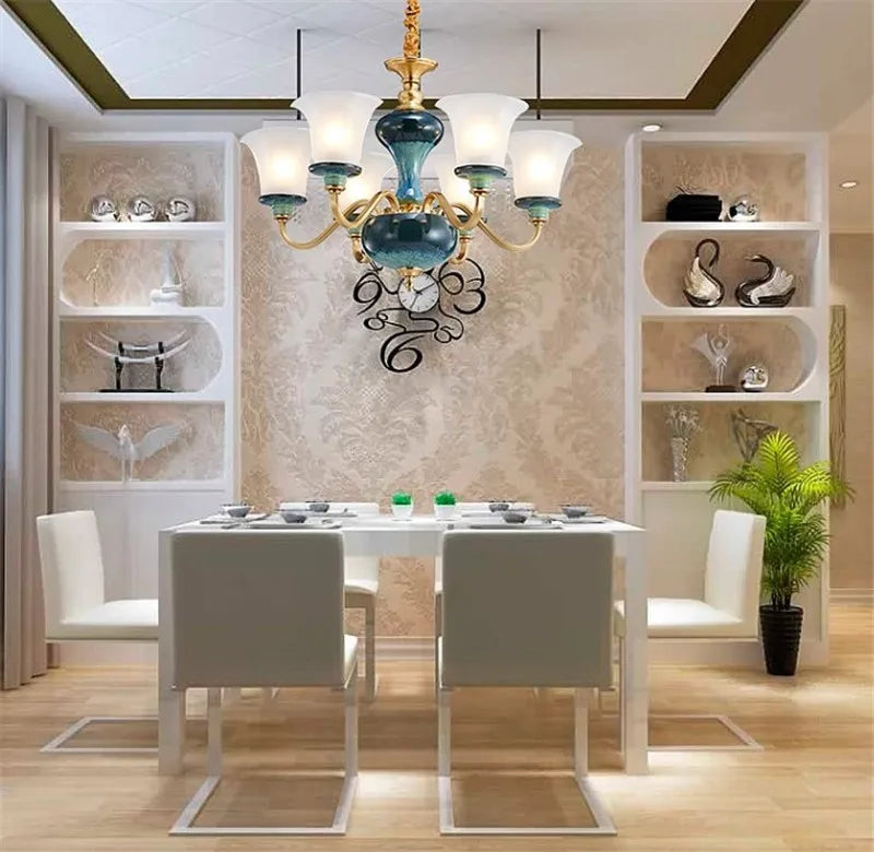 lustre en céramique et cuivre pour une ambiance moderne et simple