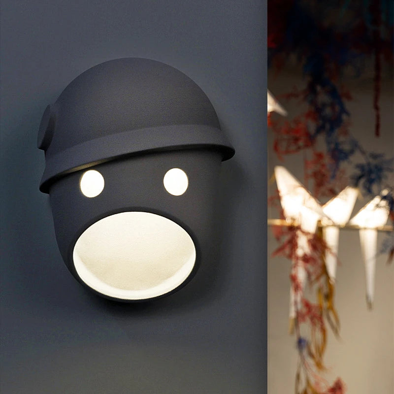lampe de applique murale led moderne et créative en résine