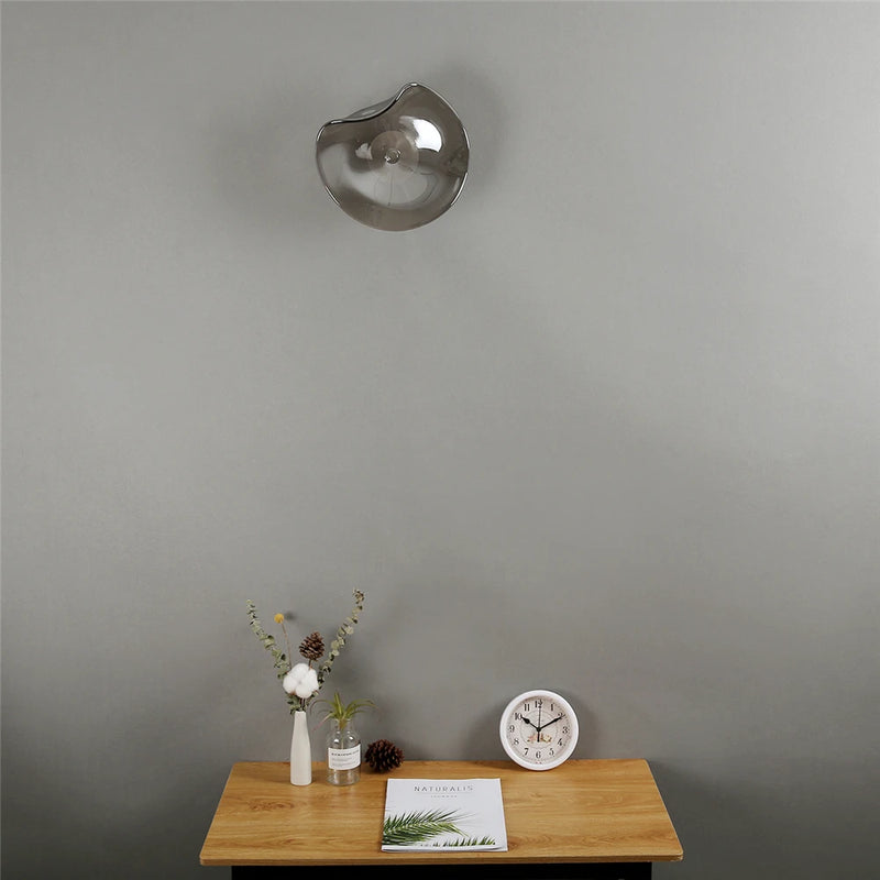 applique murale led moderne en verre éclairage surface incurvée