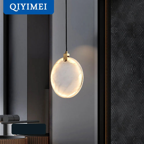 éclairage suspendu de luxe en marbre pour restaurant