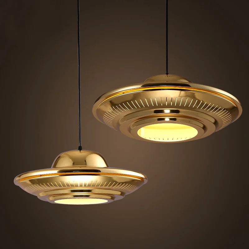 gzmj suspension ufo moderne en métal plaqué décoration