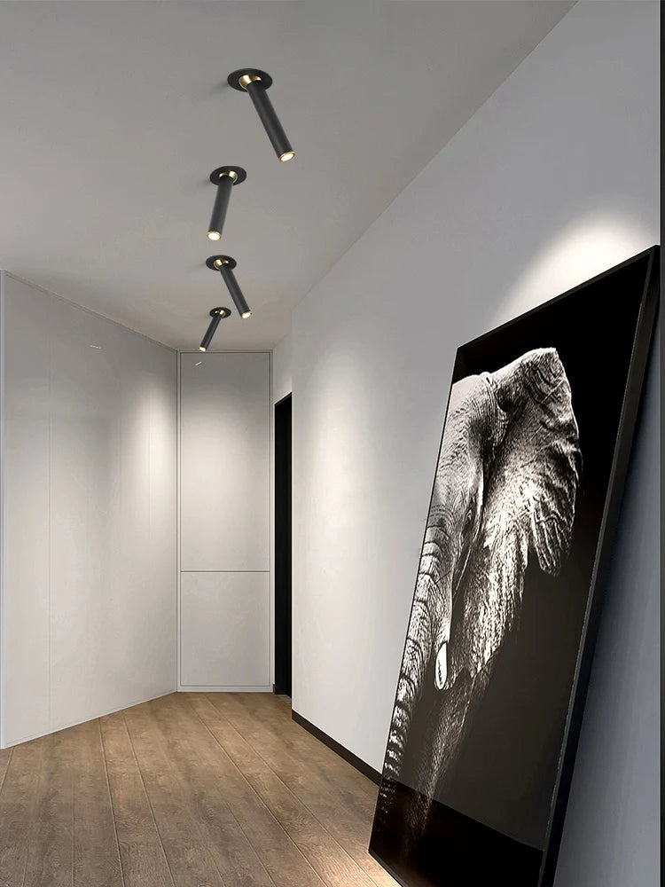 spot rotatif led en aluminium pour éclairage intérieur