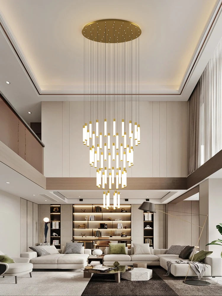 lustre led moderne en forme de branche pour maison et escalier