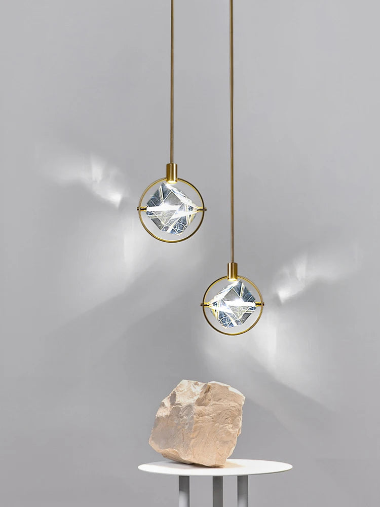 lustre led postmoderne créatif nordique luxe cristal bar