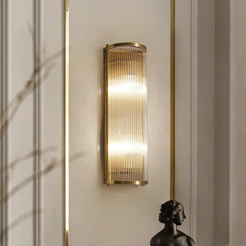 applique murale design moderne cuivre verre clair