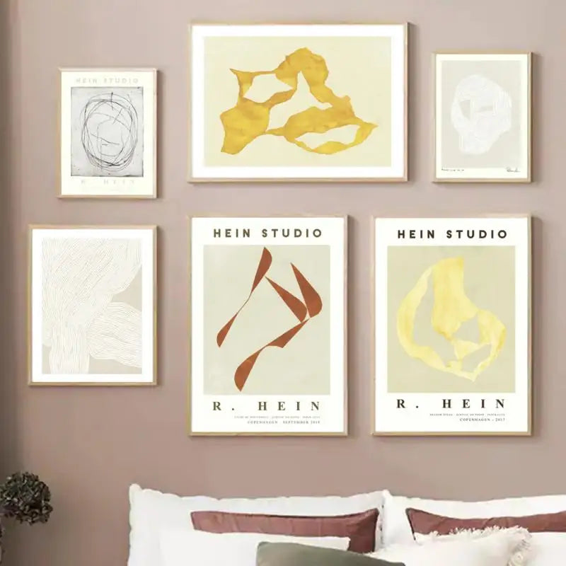 art mural abstrait géométrique moderne pour décoration intérieure