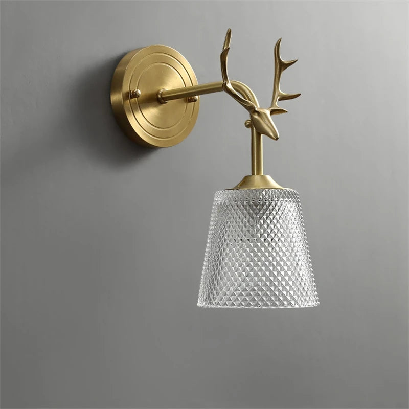 applique murale moderne en verre nordique avec led intégré