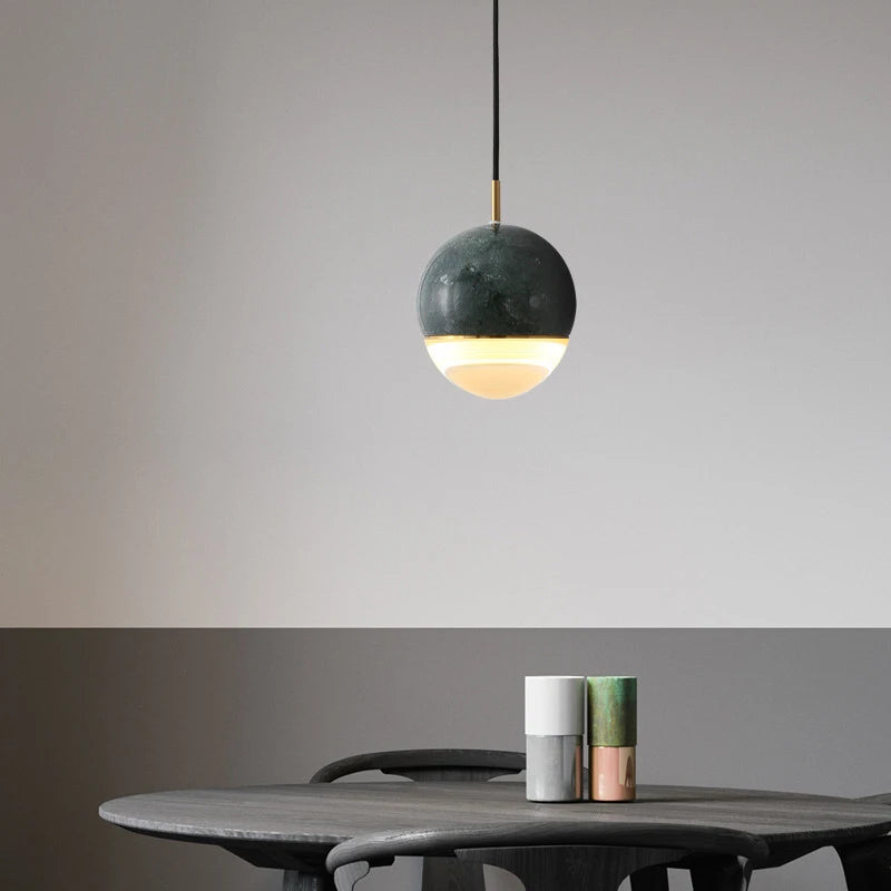 suspension LED design nordique en marbre pour intérieur décoratif