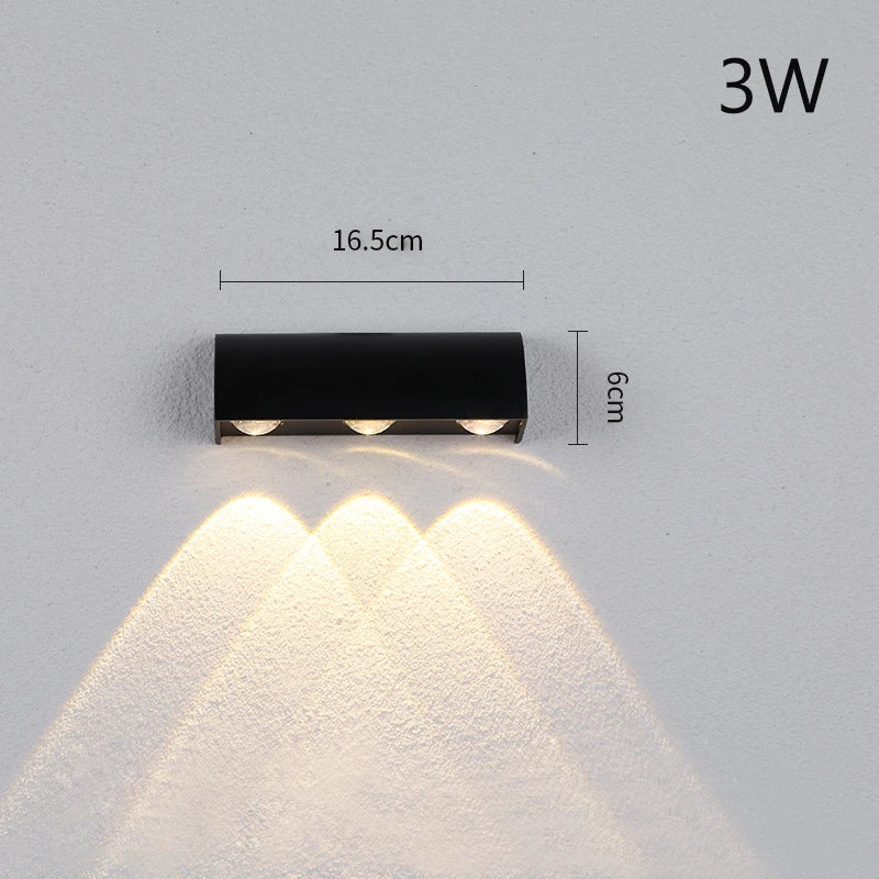 Applique murale LED lumières extérieur moderne entrée escalier balcon maison jardin 110V IP54 porche terrasse étanche noir applique murale