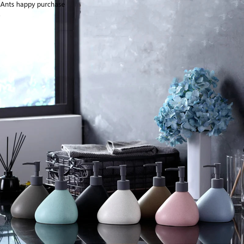 bouteille en céramique pour lotion savon et gel douche