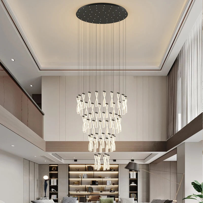 lustre moderne acrylique irrégulier led réglable nordique art