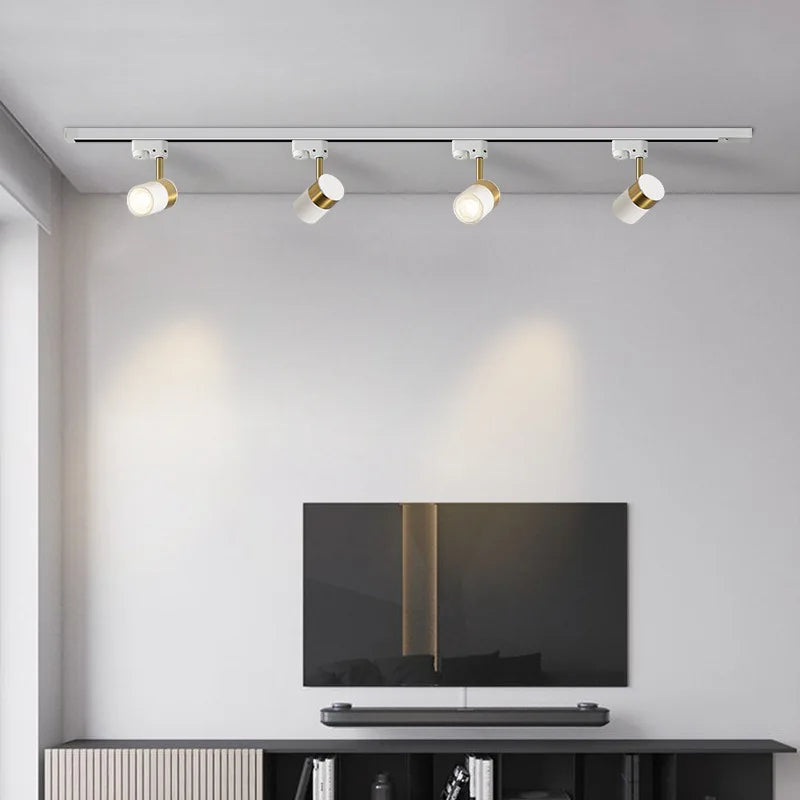 projecteur led sur rail pour éclairage de fond nordique