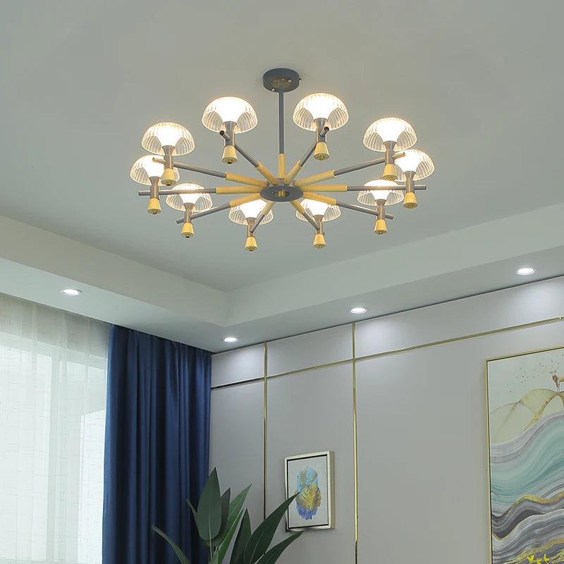 lustre led méduse nordique luxe éclairage minimaliste moderne