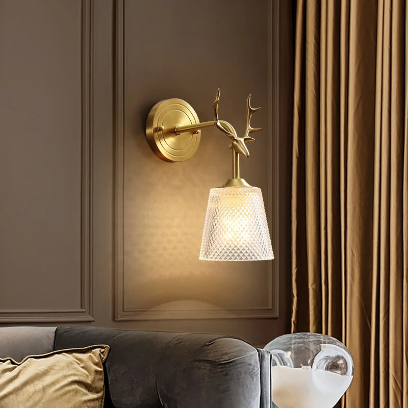 applique murale moderne en verre nordique avec led intégré