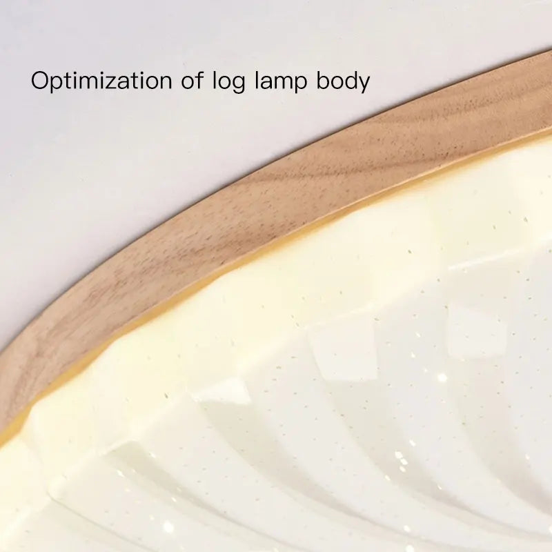plafonnier en bois et led pour décoration intérieure moderne
