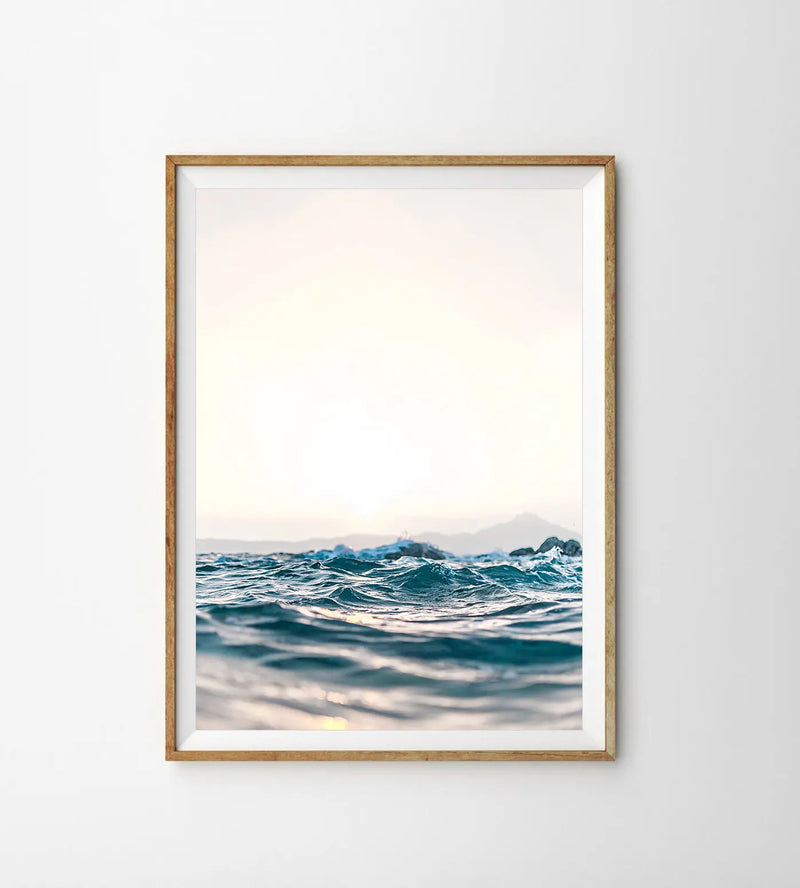 affiche photographique de vagues océan paysage marin décoration intérieure