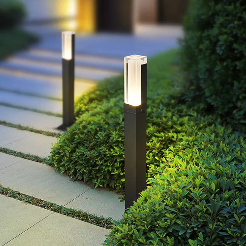 Lampe de pelouse avancée extérieure étanche IP65 LED pilier en aluminium chemin de jardin carré paysage pelouse lumières pilier lampe décor Villa