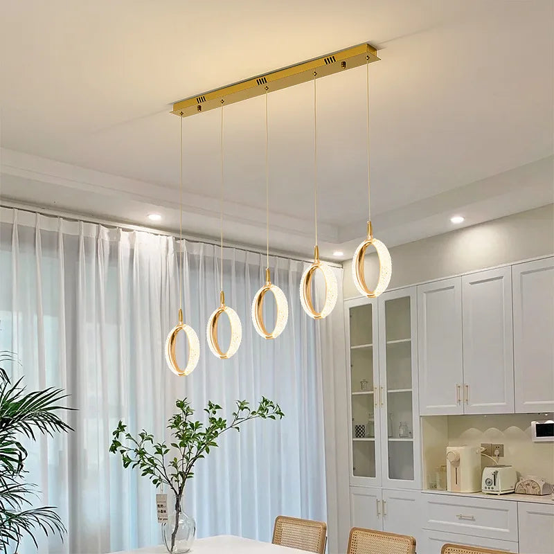 lustre moderne long grande rotation pour villa duplex