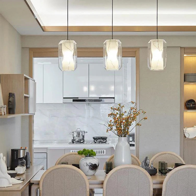 Suspension en verre nordique à tête unique