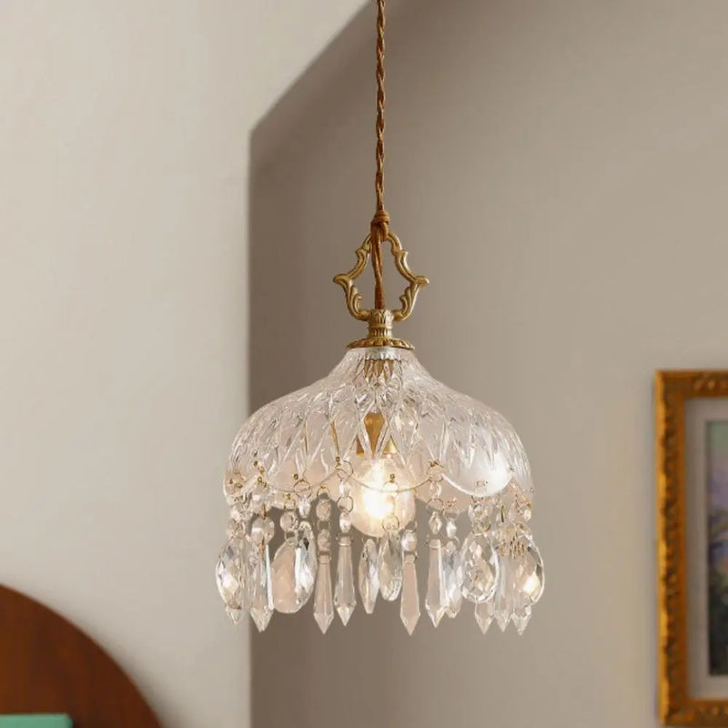 YEBMLP Suspension en verre rétro français d'intérieur à LED