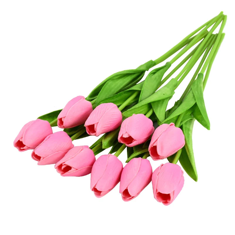 lot de 10 tulipes artificielles pour décoration de mariage et jardin