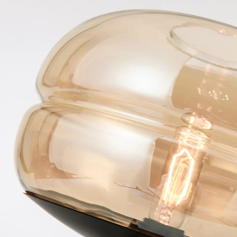 lampe de table led nordique moderne en verre pour décoration nocturne