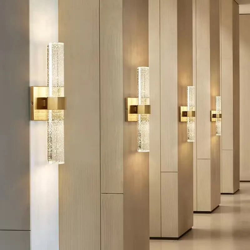 Luxury Bubble Crystal Wall Lamps Up And Dwon Modern Bedside Wall Light for Living Room Aisle Hotel Entarnce Lighting AC110V 220V