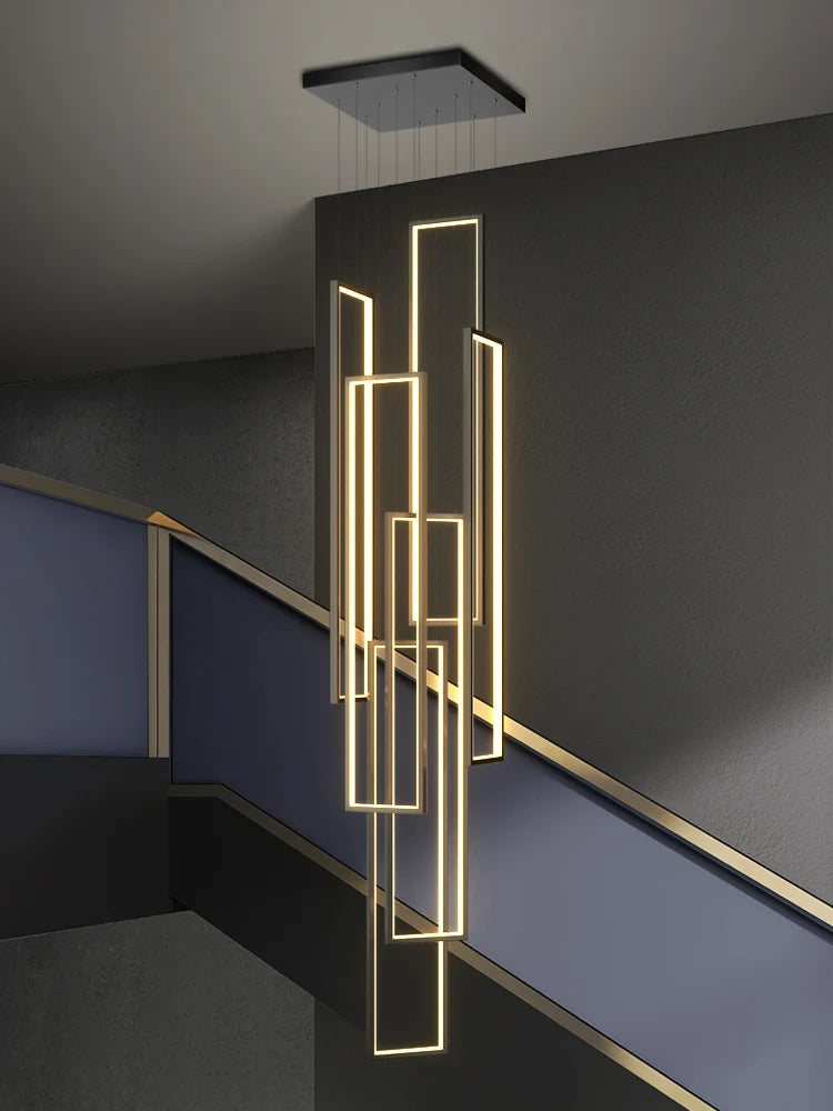 lustre led minimaliste moderne rectangulaire loft luxe nordique