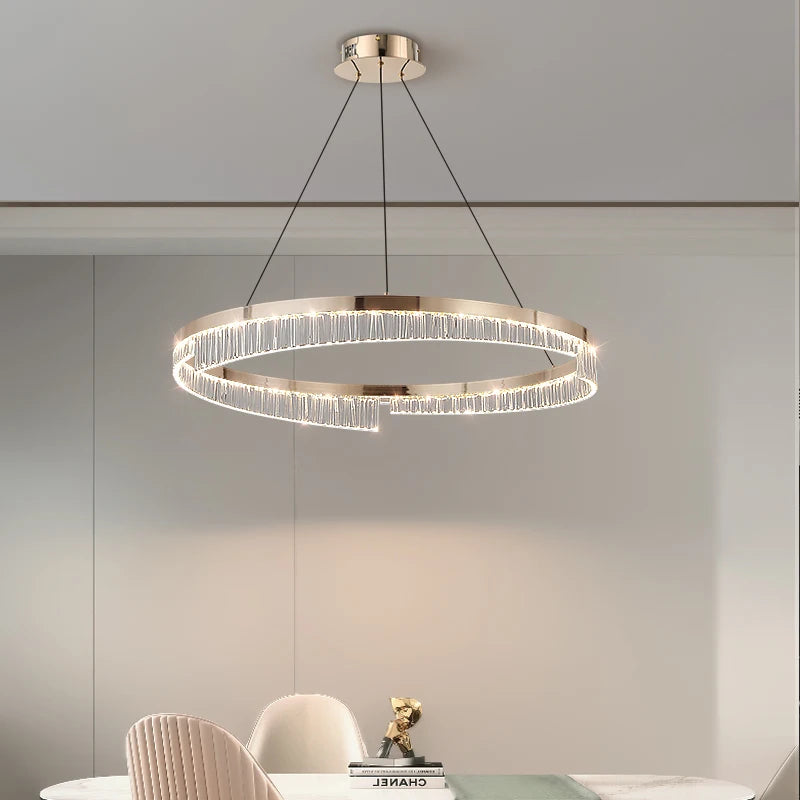 lustre led moderne 2023 en aluminium pour éclairage de luxe
