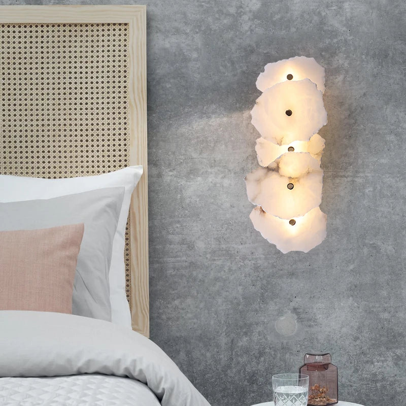 Applique murale LED en pierre naturelle