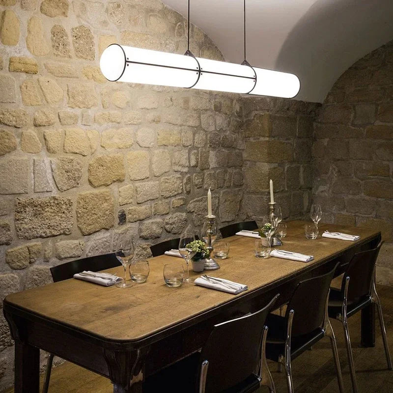 lustre rétro minimaliste design italien avec lampes suspendues acrylique