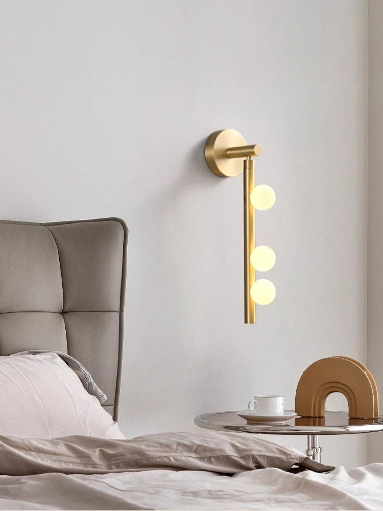 lampe de chevet en cuivre style industriel moderne